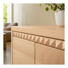 Pyramidenleiste 25 x 8 mm, Buche roh Länge 2440 mm