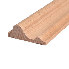 Profilleiste Massivholz 43 x 15 mm Buche roh