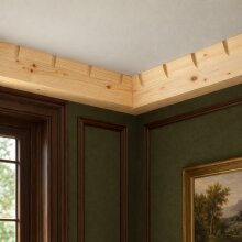 Profilleiste FK-GS43-RFI-ZB2, Breite: 43 mm, Höhe: 15 mm,  Holzart: Fichte, Oberfläche: roh