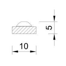 Schnitzleiste 10 x 5 mm, Buche roh Länge 2440 mm