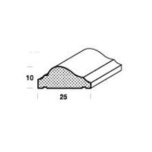 Profilleiste FK-P2510-RBU-ZB2, Breite: 25 mm, Höhe: 10 mm, Holzart: Buche, Oberfläche: roh