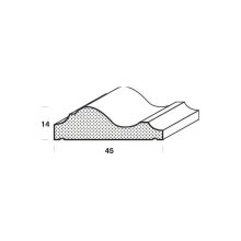 Profilleiste FK-P4514-RBU-ZB2, Breite: 45 mm, Höhe: 14 mm, Holzart: Buche, Oberfläche: roh