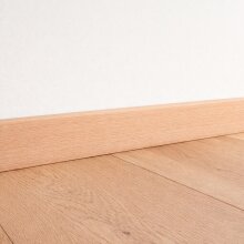 Sockelleiste FK-S8012-RBU-ZUS, Breite: 80 mm, Höhe: 12 mm, Holzart: Buche,  – Zuschnitt