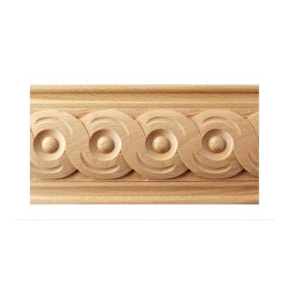 Schnitzleiste 100 x 15 mm, Buche roh Länge 2440 mm