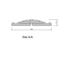 Schnitzleiste 100 x 15 mm, Buche roh Länge 2440 mm