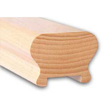 Handlauf Holz omega 43 x 62 mm mit Nut 31 x 7 mm