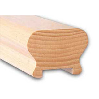 Handlauf Holz omega 43 x 62 mm mit Nut 31 x 7 mm Buche roh 1500 mm