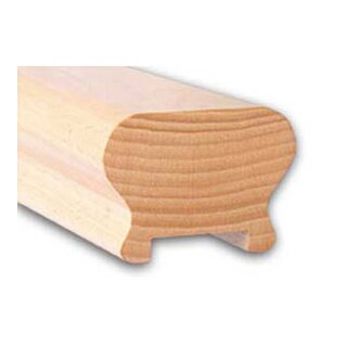 Handlauf Holz omega 43 x 62 mm mit Nut 31 x 7 mm Eiche lackiert 3000 mm
