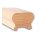 Handlauf Holz omega 43 x 62 mm mit Nut 31 x 7 mm Eiche lackiert 3000 mm
