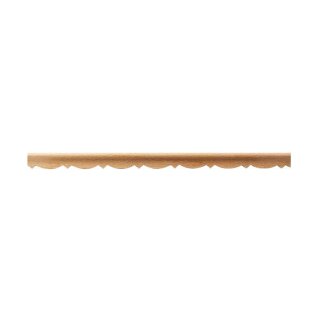 Schnitzleiste 12 x 7 mm, Buche roh Länge 2440 mm