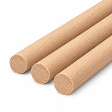 Rundstab Massivholz glatt Eiche Ø 15mm Länge...