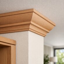 Kranzleiste FK-GS388-RBU, Breite: 85 mm, Höhe: 85 mm, Holzart: Buche,  – Zuschnitt