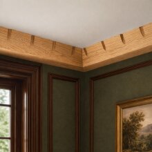 Profilleiste FK-GS43-REI-ZU2, Breite: 43 mm, Höhe: 15 mm, Holzart: Eiche, Oberfläche: roh