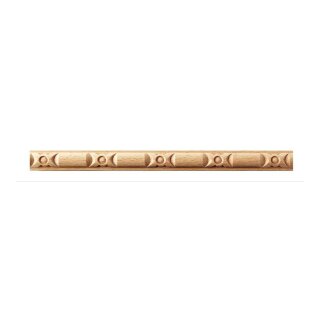 Schnitzleiste 14 x 7 mm, Buche roh Länge 2440 mm