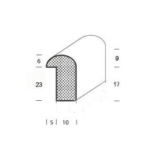 Falzleiste FK-FH1523-RBU-ZB2, Breite: 28 mm, Höhe: 15 mm, Holzart: Buche, Oberfläche: roh