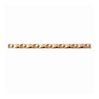 Schnitzleiste 15 x 8 mm, Buche roh Länge 2440 mm