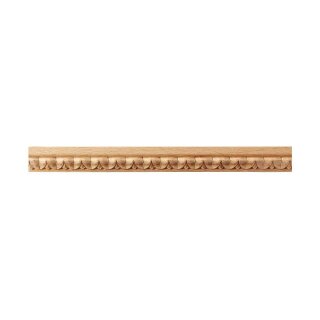 Schnitzleiste 17 x 8 mm, Buche roh Länge 2440 mm
