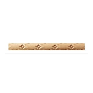 Schnitzleiste 18 x 6 mm, Buche roh Länge 2440 mm