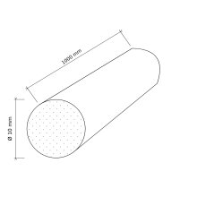 Holz Rundstab Länge 1000 mm Buche Ø 10 mm (100 Stück) – BR-RS1000-10-100