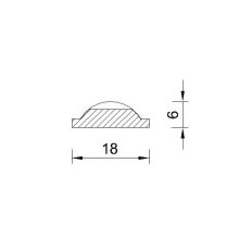 Schnitzleiste 18 x 6 mm, Buche roh Länge 2440 mm